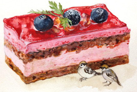 #大神#笔下的#二次元美食#，要不要饭后来一点[嘻嘻]