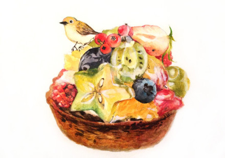 #大神#笔下的#二次元美食#，要不要饭后来一点[嘻嘻]