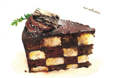 #大神#笔下的#二次元美食#，要不要饭后来一点[嘻嘻]