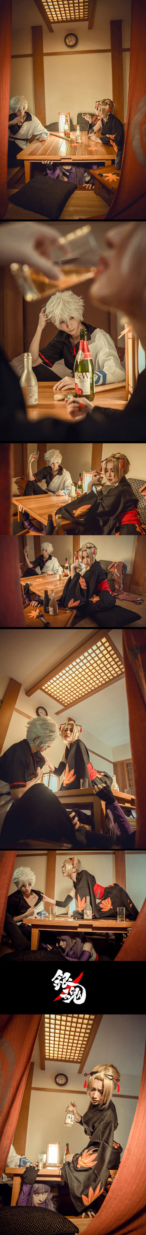 银魂剧情Cos，很有原作味道 (✿✪‿✪｡)ﾉ 
角色 坂田银时 cn:  阴川蝴蝶猪 月咏 cn:  怀砚 猿飞菖蒲 cn:  藏五爷
staff摄影：七味化妆：自理后期：七味协力：saya
原地址：http://bcy.net/coser/detail/12684/130847