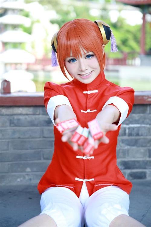 【高还原度】 夜兔神乐 红白功夫装Cos  CN夏旬 摄影 喵爸   http://weibo.com/u/2212184804 o(*￣▽￣*)ブ