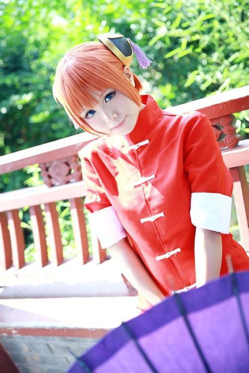 【高还原度】 夜兔神乐 红白功夫装Cos  CN夏旬 摄影 喵爸   http://weibo.com/u/2212184804 o(*￣▽￣*)ブ