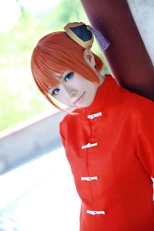 【高还原度】 夜兔神乐 红白功夫装Cos  CN夏旬 摄影 喵爸   http://weibo.com/u/2212184804 o(*￣▽￣*)ブ