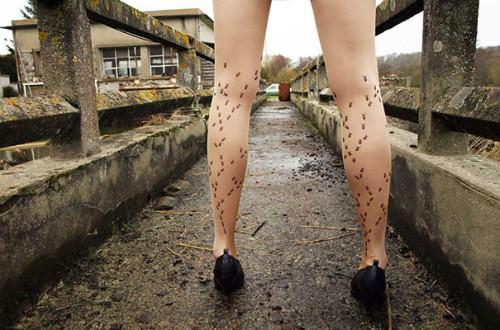 各类奇葩袜子赏析,夏有黑白黄蓝丝，冬有短裙长筒袜，妹子们展现美腿的欲望是不会改变的,下面就盘点下那些让人把持不住的有趣袜子，各位对美腿魅袜是否满意呢