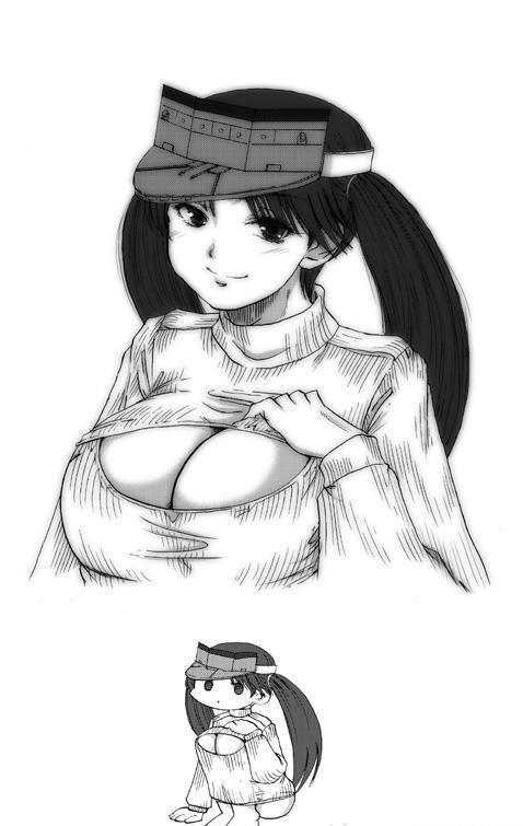 被玩坏了的开胸衫，二次元妹子穿上萌萌哒；波涛胸涌的妹子自不必说，没有胸的妹子也可以拿膝盖修饰。但是最后乱入的是什么东东，除了抠脚大汉外，连外星异形都有，画面太美也是醉了…