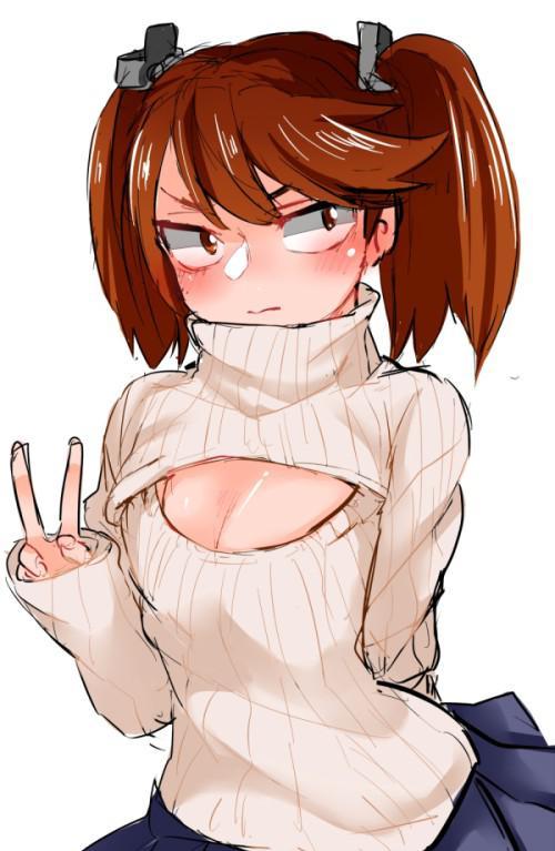 被玩坏了的开胸衫，二次元妹子穿上萌萌哒；波涛胸涌的妹子自不必说，没有胸的妹子也可以拿膝盖修饰。但是最后乱入的是什么东东，除了抠脚大汉外，连外星异形都有，画面太美也是醉了…