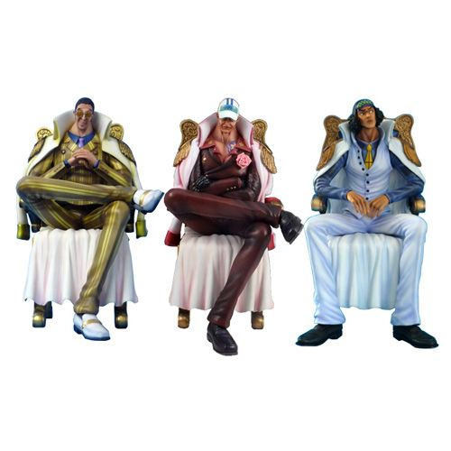 由玩具公司PLEX所推出的海贼王ARCHIVE COLLECTIONS系列,继第一弹青雉、第二弹赤犬后终于推出第三弹黄猿。黄猿是海军三大将之一,拥有闪光果实能力,能够化身闪光以极快的速度给对手致命一击,但本身造型却是个看起来令人厌恶的老头,说话语调也非常缓慢,与攻击型态形成明显反差。本作品能与前两弹作品并排重现原作中叁大将坐在一起的经典画面,黄猿的墨镜可以卸下,露出更令人咬牙切齿的机车表情,作品十分传神地把角色特性都掌握到了。商品尺寸:27cm
参考价格:16200日元(约合836元)
发售时间:预计2015年6月