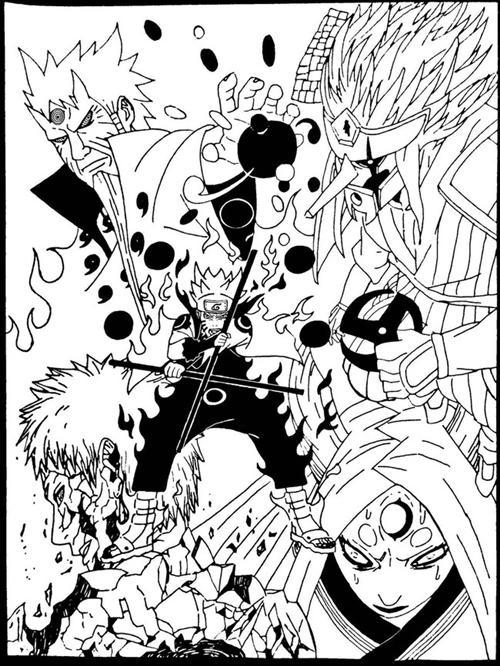 火影忍者精彩手绘，相当有水平呀