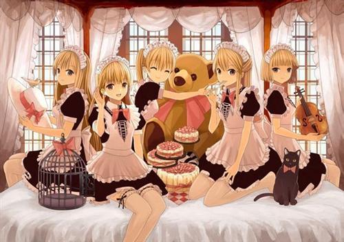 【女仆主题】周末福利，一大群女仆正向你扑来，挺住呀(⊙x⊙;)