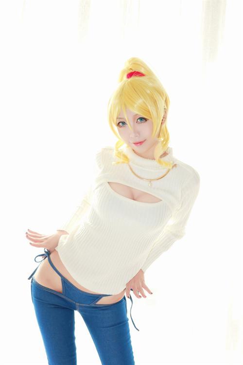 【突破天际的羞耻】【美哭】【裤子好评】LoveLive！ 绚濑绘里开胸毛衣喷血Cosplay，色调和身材太赞！好性感，爱死了[花心][嘻嘻][花心](✿✪‿✪｡)ﾉ