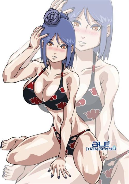 风格另类的火影女忍者性感同人，总感觉怪怪的，非中土大陆的风格[思考]