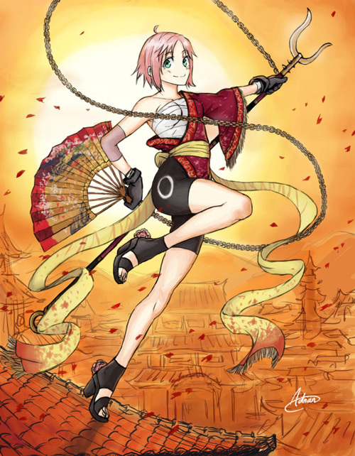 风格另类的火影女忍者性感同人，总感觉怪怪的，非中土大陆的风格[思考]