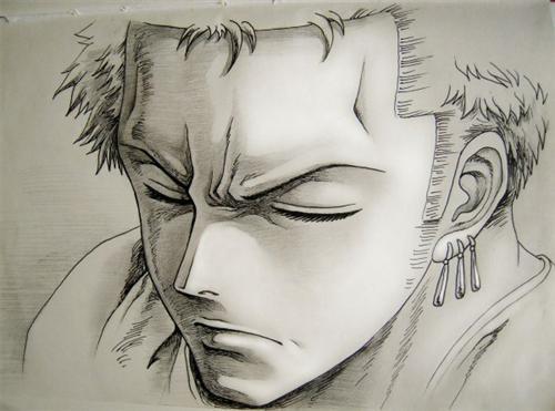 【罗罗亚.索隆 Roronoa Zoro】
罗罗亚来自于来自17世纪在加勒比海活跃的海盗法兰西斯·罗诺亚。 Zoro就毫无疑问是来自于侠客佐罗(Zoro)啦。另外索隆的部分招式名称日文发音都是食物。