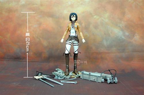 进击的巨人三笠.阿克曼手办  总共两款：大号（高21cm，129.00元） 小号（14.5cm，39.00元）MADE IN CHINA 的手办这个价格和质量应该算不错的，购买链接：http://detail.tmall.com/item.htm?id=38111693140&ali_trackid=2:mm_45107107_4164060_13506609:1424843885_2k2_917679020&clk1=e41a29d6cd84f0c929eca5203f6f8e00&spm=0.0.0.0.v4wAvH