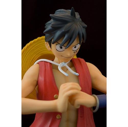 #海贼王P.O.P 系列# 角色：蒙奇·D·路飞(モンキー･D･ルフィ)
系列：P.O.P Series 1
造型师：福田 贵
发售价：¥3990日元
发售日期：2004/04
高度：220mm
限定：否