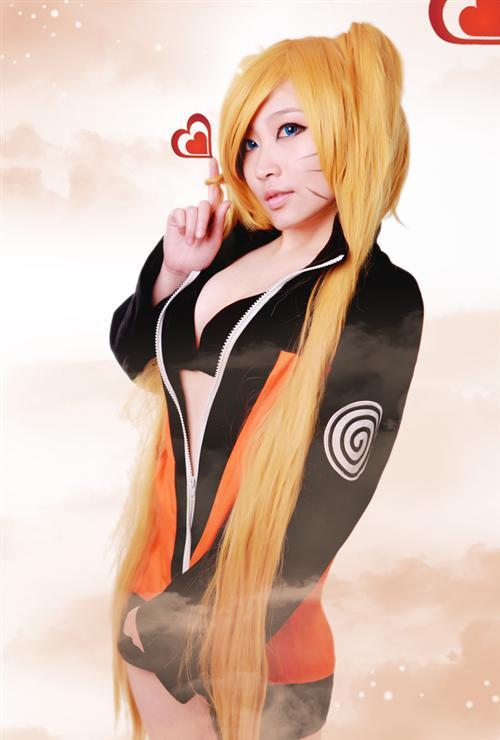 妹子喷血Cosplay鸣人，不能再性感了,PS:第一张有点像韩雪[花心]  cn:  朴小蕥 
staff化妆：路路后期：朴小蕥协力：山田小宝说美咲要姓伏 bcy.net/coser/detail/4581/17634