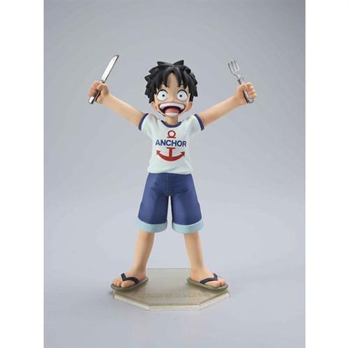#海贼王P.O.P 系列#【童年系列】角色：蒙奇·D·路飞(モンキー･D･ルフィ)
系列：P.O.P CB Series
造型师：Jyango (ジャンゴ)
发售价：¥1890日元
发售日期：2008/06
高度：120mm
限定：否