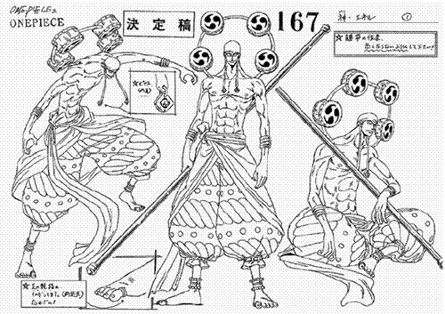 分享图片 尾田手绘的一些海贼人物场景最终稿，主要是空岛系列的，Mark一下^_^