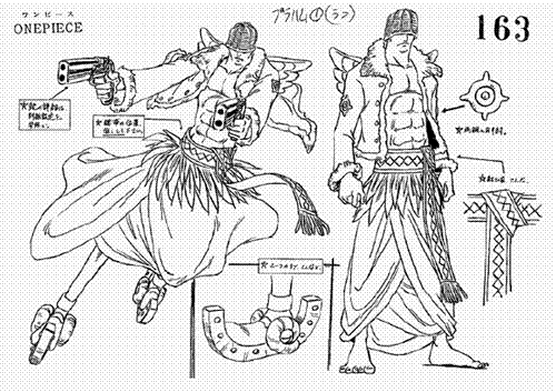 分享图片 尾田手绘的一些海贼人物场景最终稿，主要是空岛系列的，Mark一下^_^