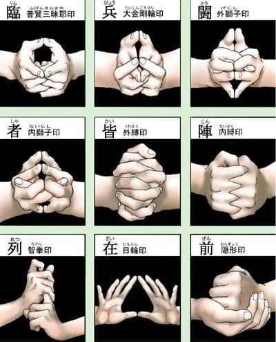 #背景# 印是使用术的其中一项要素，忍者须要结出固定的手势，且顺序正确才能使用特定的术。忍术的基本印有十二种，各以十二地支命名。也存在基本印以外的印，例如影分身之术和身心转换术的印。印一般都是使用双手结印，然而也有单手即可结的印存在。