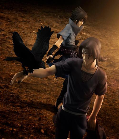 火影忍者宇智波兄弟抵达战场手办，两个人的表情生动，佐助看着鼬的眼神还是充满了崇拜！！！(✿✪‿✪｡)ﾉ