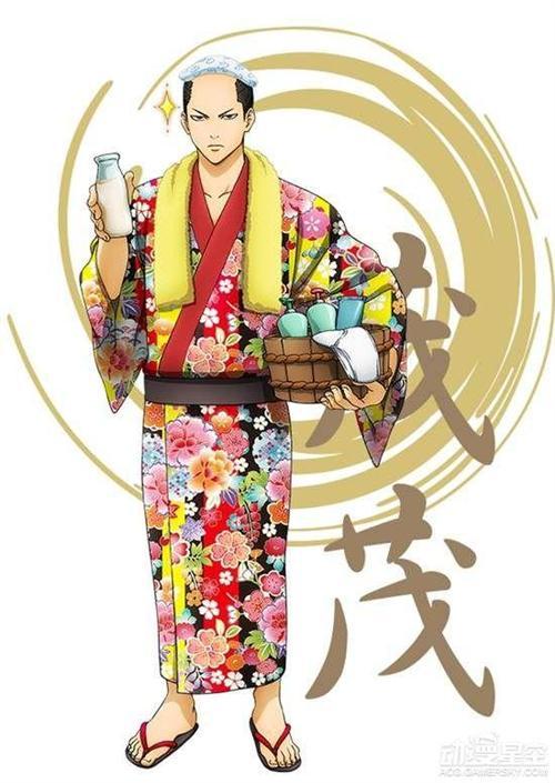 大江户温泉物语公司和4月人气动画银魂推出的限定活动专属浴衣美图，各有槽点呀：新八黑丝，茂茂最华丽，十四手里的是玉米加蛋黄酱吗2333，原来银桑带的一直是假发，最后为毛没有桂，不开心[怒骂]