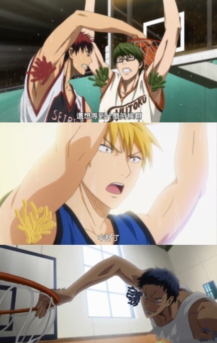 就。。纠结了很久的黑篮腋毛问题 男生没有腋毛怎么可以（｀Δ´）所以都给我乖乖的长出腋毛来！！（￣へ￣） 