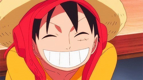 喜欢路飞的笑 再大的困难也要乐观的坚持下去 因为我们是看过海贼王的男人