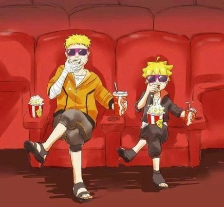 #火影忍者#当初说带着儿子一起看鸣人，现在却成了鸣人带着儿子笑看你这个单身狗！