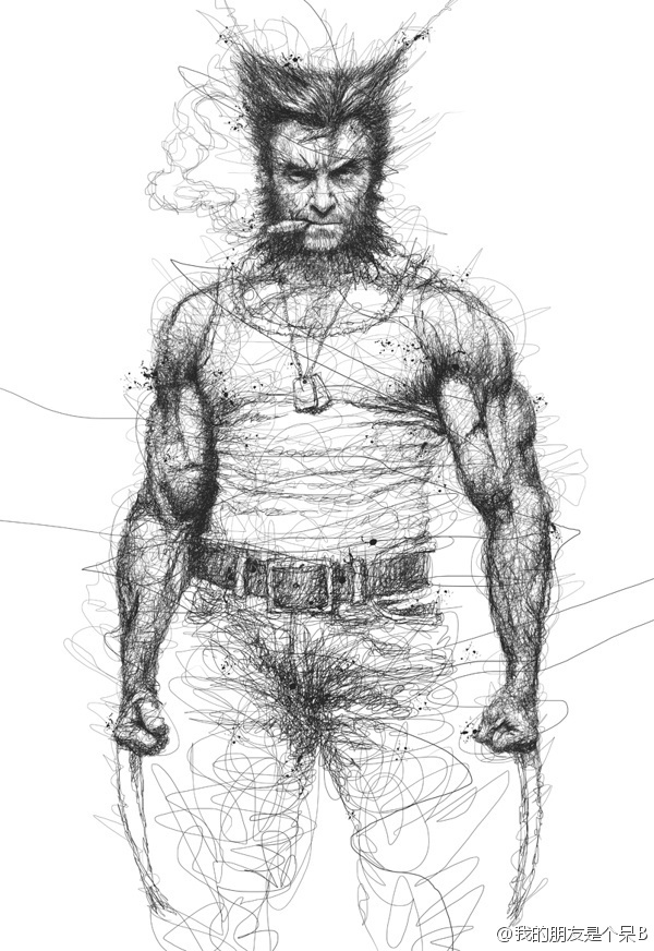 插画家Vince Low从小就有阅读障碍，无法像正常人一样画出清晰的画作，但是他却没有气馁，反而用这种看似潦草杂乱的画法画出了自己的特色。。这个故事告诉了我们什么