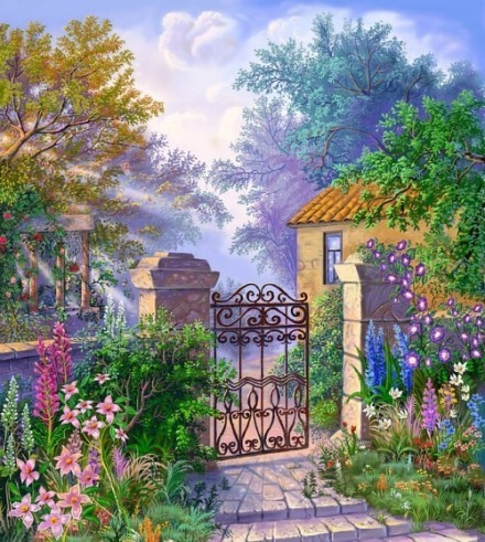 这是不是你一直想要的画中生活！？只闻花香，不谈悲喜，喝茶读书，不争朝夕。来自画家Victor Tsyganov。