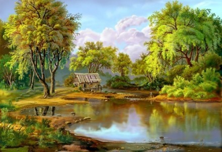 这是不是你一直想要的画中生活！？只闻花香，不谈悲喜，喝茶读书，不争朝夕。来自画家Victor Tsyganov。