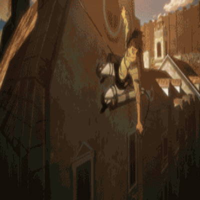 一张GIF图带你享受立体机动装置带来的视觉感 简直太酷炫了