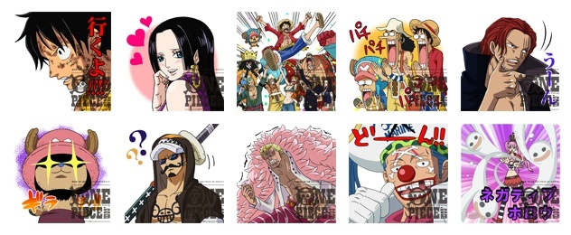 #海贼王#LINE表情包第三弹发布（第1~3张，第4~9为以往发布的第一、二弹。）官网消息地址：http://t.cn/Rz3AHAv