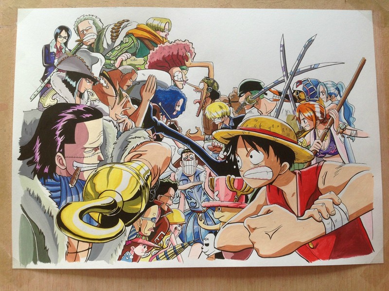 海贼临摹作品，还原度好高。赞一个