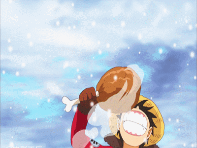 有一种死吃不胖的吃货叫路飞~~各种羡慕嫉妒恨呐~！！