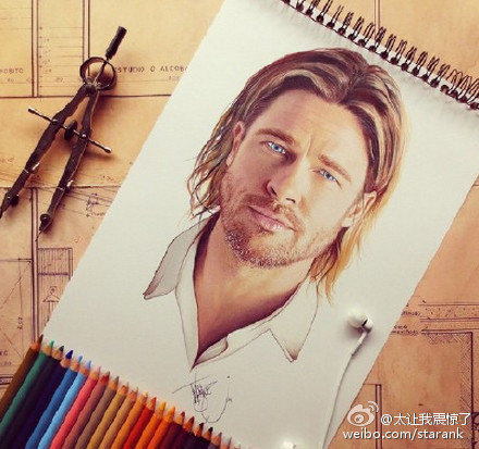 【会画画的都是大神】艺术家 Vsantaolalla 用不同色系的铅笔画画！一个个明星大咖瞬间活跃在纸上！真的太赞了！