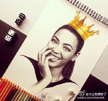 【会画画的都是大神】艺术家 Vsantaolalla 用不同色系的铅笔画画！一个个明星大咖瞬间活跃在纸上！真的太赞了！