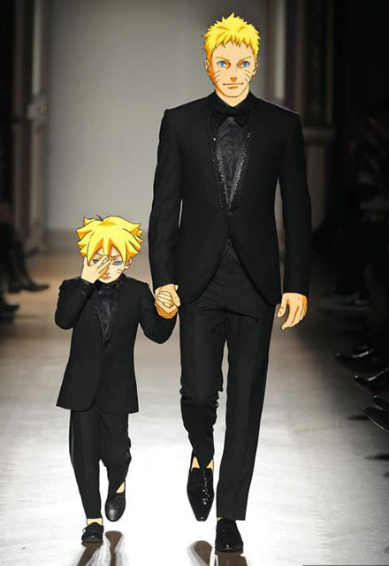 外网看到一组《火影忍者时尚T台秀》型爆了！纲手的胸差评!卡卡西真的帅