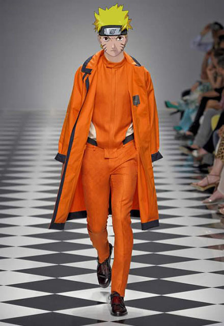 外网看到一组《火影忍者时尚T台秀》型爆了！纲手的胸差评!卡卡西真的帅