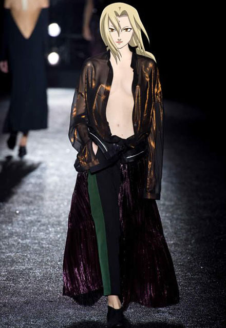 外网看到一组《火影忍者时尚T台秀》型爆了！纲手的胸差评!卡卡西真的帅