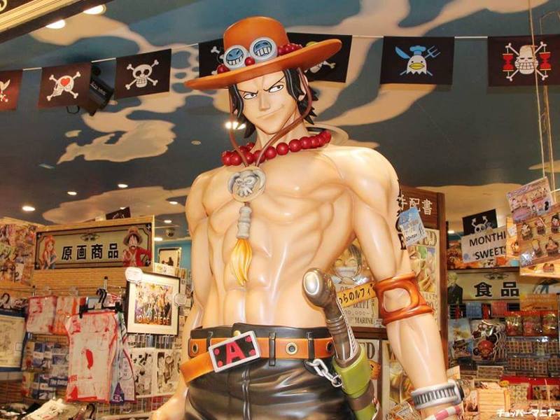 #海贼王# 日本草帽商店摆出的1：1比例艾斯！
