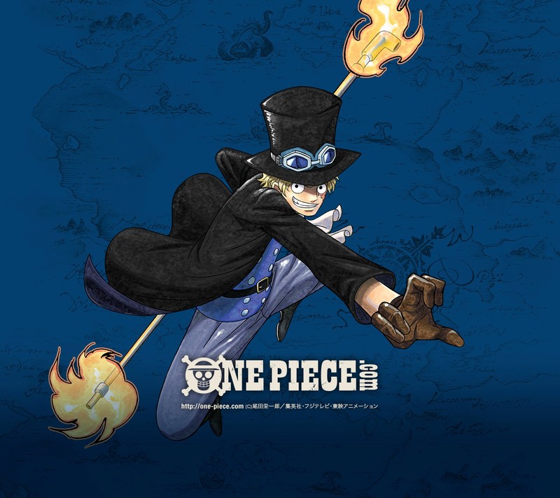#海贼王#官网发的萨波壁纸两套。