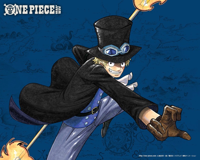 #海贼王#官网发的萨波壁纸两套。