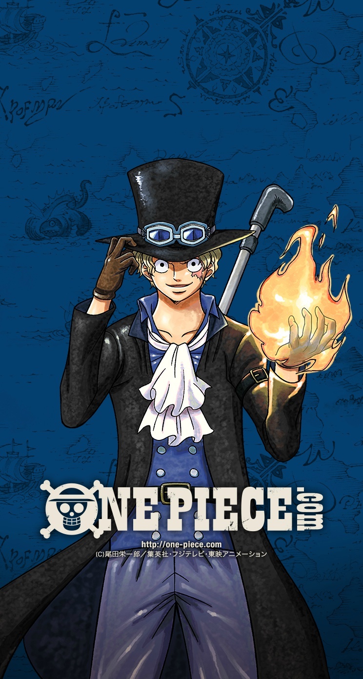#海贼王#官网发的萨波壁纸两套。