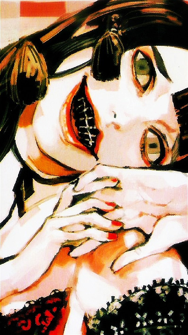 1月8日发售的YJ内附赠的有关东京食尸鬼:re的海报截图，iPhone5/5S的尺寸。图源：imgur