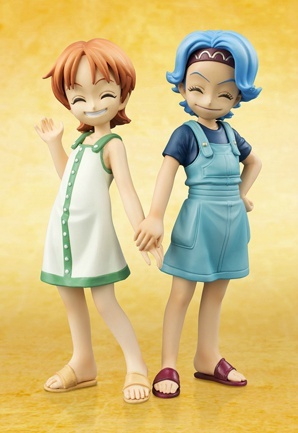 【海贼周边】小时候的布鲁克，POP的CB-EX系列，2015年6月中旬发壳，价格3800日元；小时候的索隆、娜美和诺琪高，POP的CB-R系列第2弹，2015年4月下旬发壳，价格每个2750日元。