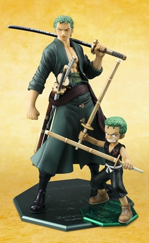 【海贼周边】小时候的布鲁克，POP的CB-EX系列，2015年6月中旬发壳，价格3800日元；小时候的索隆、娜美和诺琪高，POP的CB-R系列第2弹，2015年4月下旬发壳，价格每个2750日元。