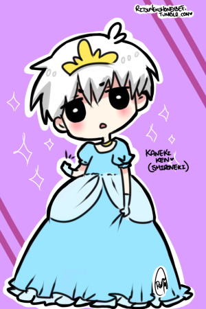 #东京食尸鬼# 萌萌哒女装梗，图三是根据官方素材修改的。画师：ritsunekohoneybee