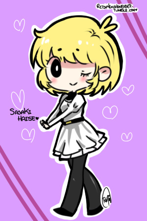 #东京食尸鬼# 萌萌哒女装梗，图三是根据官方素材修改的。画师：ritsunekohoneybee